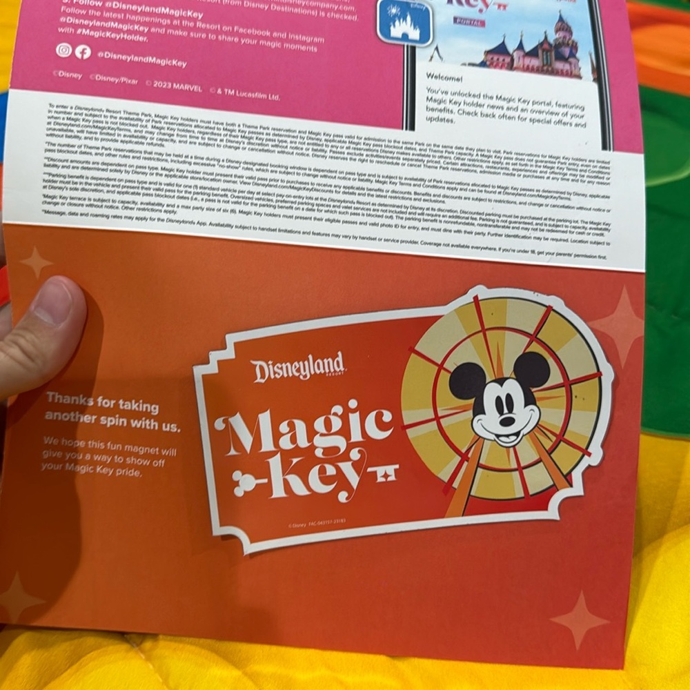 Magic key pass magnet brand new still in booklet collector’s edition 2024